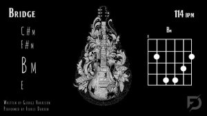 While My Guitar Gently Weeps Backing Track (With Chords/No Electric Guitar)