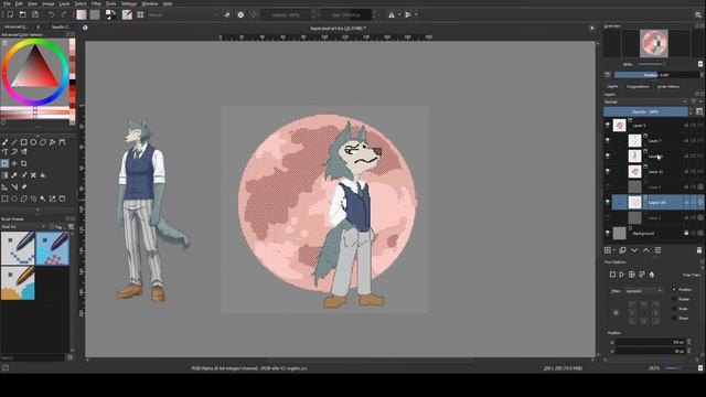 Beastars Pixel art Speed Paint: Legosi смотреть онлайн