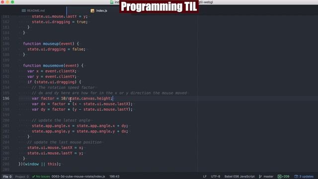 Rotating an object with mouse in 3D WebGL - ProgrammingTIL #120 WebGL Tutorial Video Screencast 006 смотреть онлайн