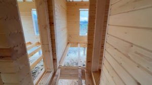 Одноэтажный дом 8х8 из профилированного бруса.