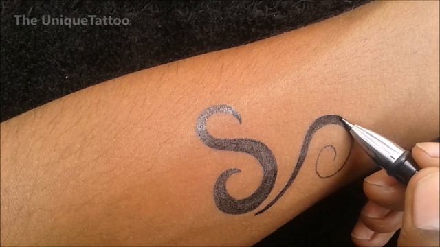 S name ka tattoo || Tattoo design || The Unique Tattoo смотреть онлайн