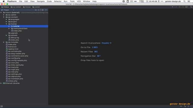 PHPStorm: WordPress-Projekt anlegen смотреть онлайн