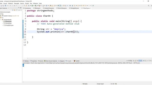 charat Method Java | charat Method in string class | Java Methods | java tutorial for beginners смотреть онлайн