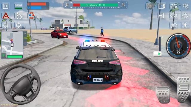 Police Sim 2022 #10 Chase and Hit the Suspect's Car - IOS Android gameplay смотреть онлайн