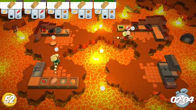 Overcooked Level 5-2 2 Player Co-op 3 Stars смотреть онлайн