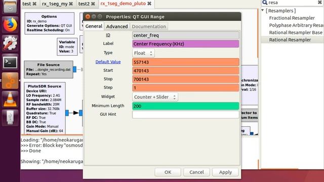 plutosdr gnuradio gr-isdbt(oneseg) vlc смотреть онлайн