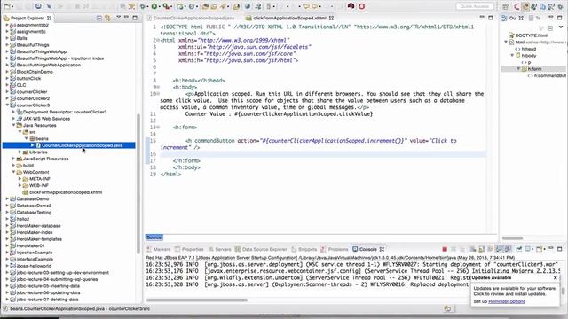Managed Bean Scope Options Application Session and Request смотреть онлайн