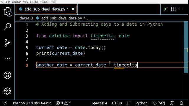 Adding and Subtracting days to a date in Python смотреть онлайн