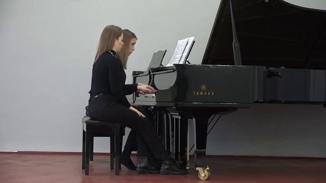 Смагунова Ксения,Конева Марина,фортепианный ансамбль произведение С.В.Рахманинов 