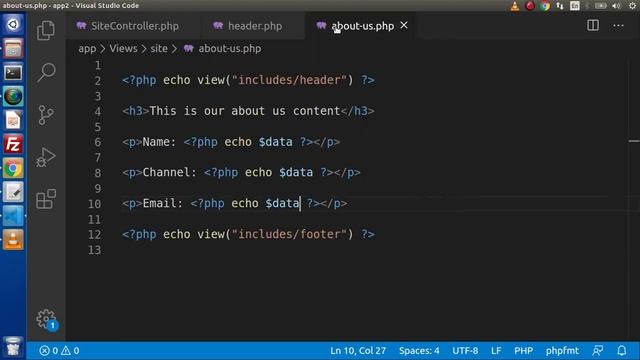 Learn CodeIgniter 4 Framework Tutorials #5 Passing Dynamic Data from Controllers to Views смотреть онлайн