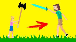 МАЙНКРАФТ СТИВ ПРОТИВ ЛЮДЕЙ! ОПАСНЫЙ СТИВ СХВАТИЛ МЕЛКИХ! ПРОШЕЛ УГАРНЫЙ УРОВЕНЬ В HAPPY WHEELS