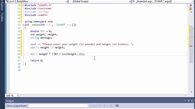 C++ Programming Challenge 4-5: Calculating and displaying person's BMI (C++ for beginners) смотреть онлайн