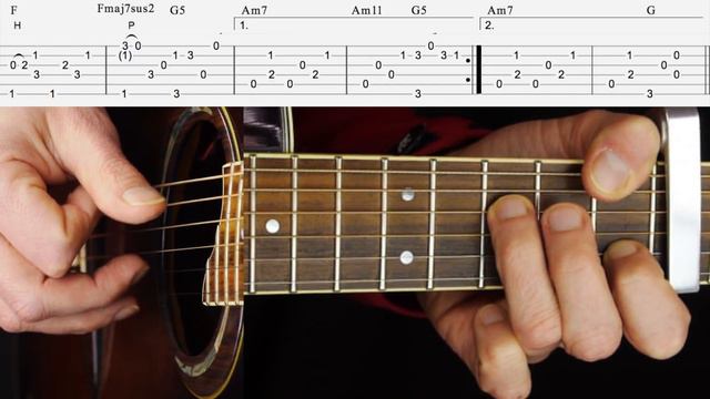 Let Her Go Acoustic Guitar Lesson & TAB [Fingerstyle Tutorial] смотреть онлайн