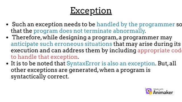 1.3 Exceptions - Exception Handling Class 12 NCERT Computer Science Chapter 1 in 2 mins смотреть онлайн