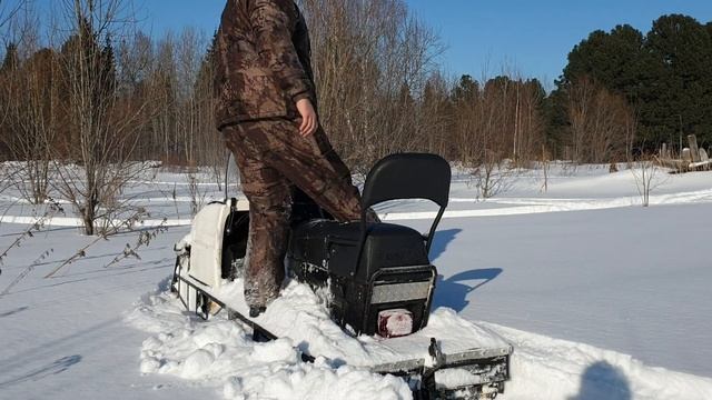 Буран и тайга и мотобуксировщик по пухляку. смотреть онлайн