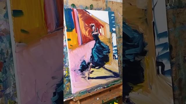 Impressionism Oil Painting Demo - Figurative Dancer Flamenco - Artist JOSE TRUJILLO смотреть онлайн