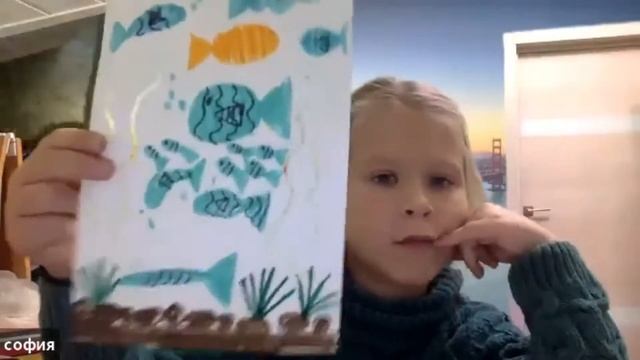 Рисуем дудлы рыбок ▶ Рисование акварелью смотреть онлайн