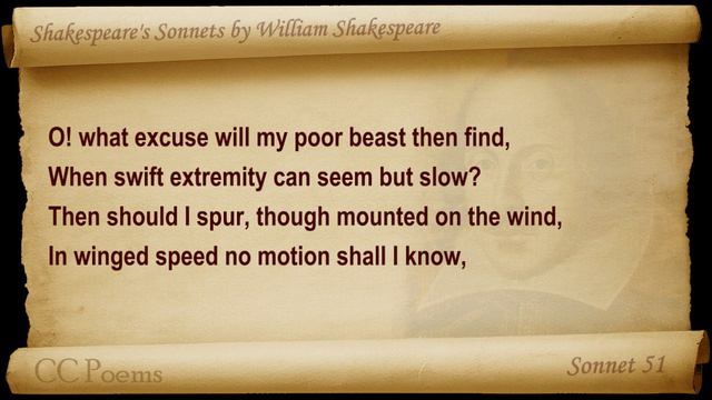 Sonnet 051 by William Shakespeare смотреть онлайн