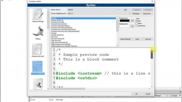 Как включить кириллицу в Code Blocks