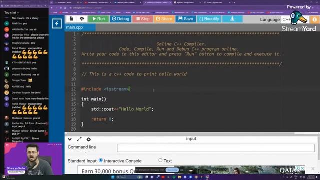 [LIVE] DAY 01 - Intro to C++ and Data Structures and Algorithms | COMPLETE in 7 - Days смотреть онлайн