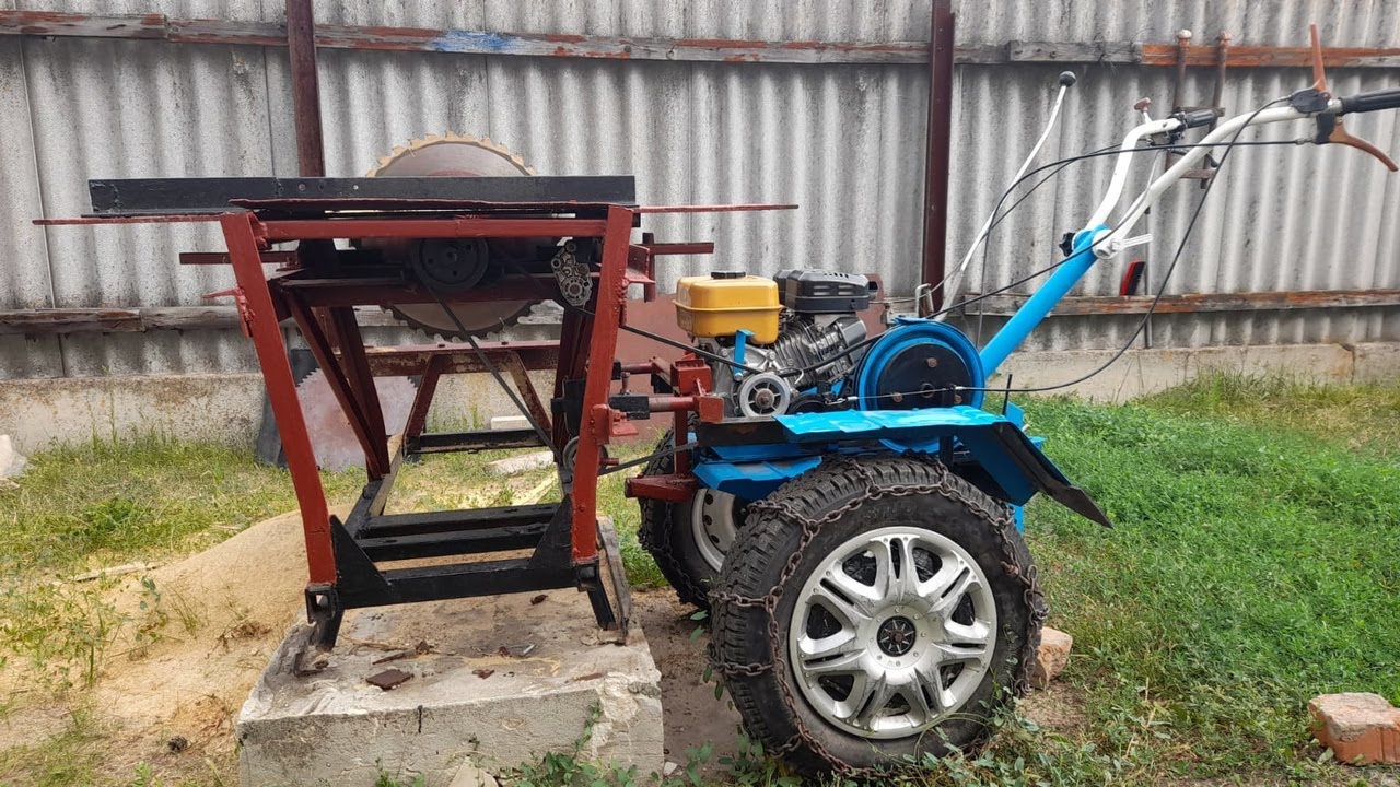 Самодельная циркулярная пила для мотоблока Нева МБ-2