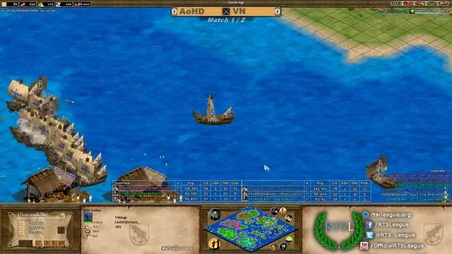 AoHD vs. VN, Game 2 - Age of Empires II: The Conquerors Clan League, Season 38 - Division 4, Round смотреть онлайн