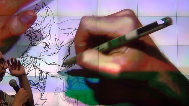 Lee Bermejo drawing Batman смотреть онлайн