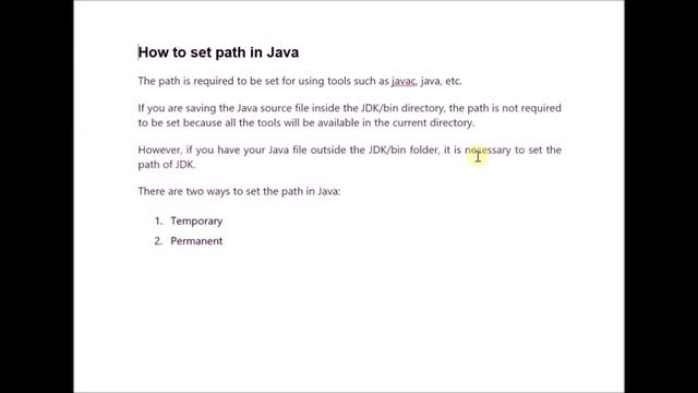 Set path of jdk/bin directory in java , it is necessary to set path,it can be temporary or permanen смотреть онлайн
