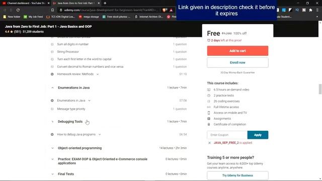 Learn Java programming | Paid courses for free | Certificate of Completion | Grab them fast!! смотреть онлайн
