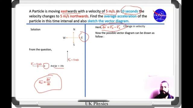 Vectors/change in velocity/finding of acceleration with the sketch of vector diagram смотреть онлайн