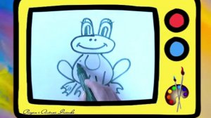 Как нарисовать лягушку. Оживающие рисунки. How to draw a frog