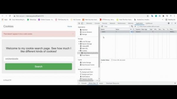 picoCTF 2021 - cookies solved | CTF challenge