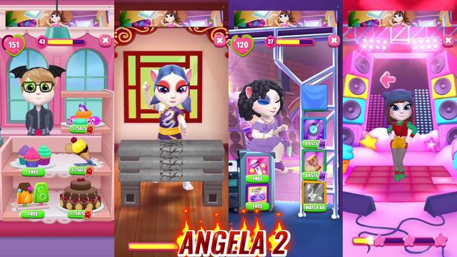 My Talking Angela 2 😻 || White Frozen VS Ragatha VS Barbie VS Mommy LongLegs || Cosplay