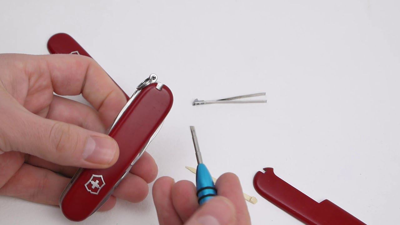 Замена накладок на ноже Mechanic Victorinox смотреть онлайн