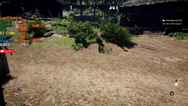 Medieval Dynasty - Ryzen 3 2200G Vega 8 - Gameplay