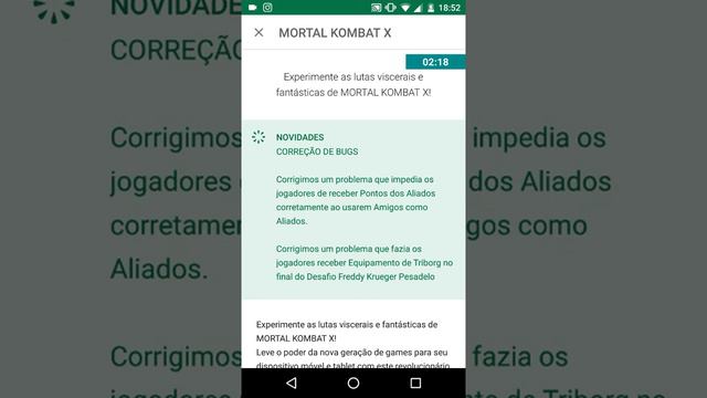 MORTAL KOMBAT X:ATUALIZAÇÃO 1.11.1 CORREÇÃO DE BUGS смотреть онлайн
