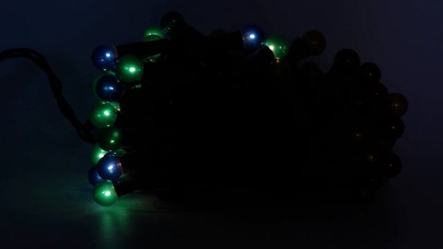 Светодиодная гирлянда Жемчуг 100Л разноцветные, контроллер 8 функций (650026) смотреть онлайн