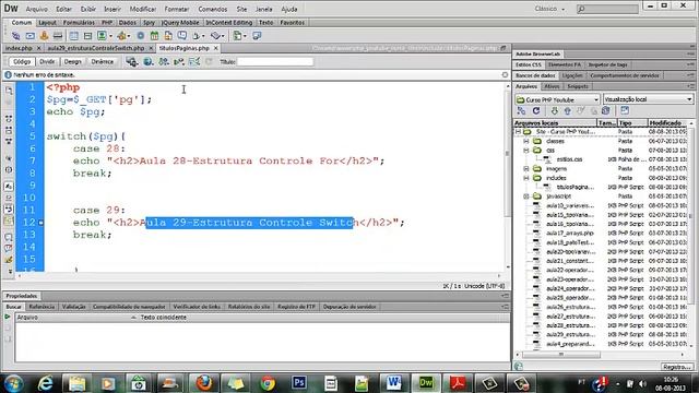 Curso PHP - Aula 29-Estruturas de controle-switch смотреть онлайн