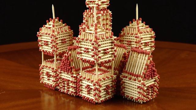 How to make a amazing castle from matches without glue ？ смотреть онлайн