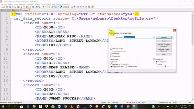 XML RECORD NUM TAG REPLACEMENT смотреть онлайн