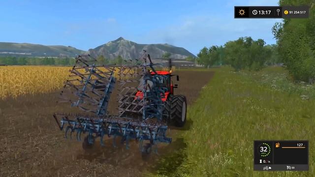 Farming Simulator 2017. Нестеровка. Трактор Беларус МТЗ-2022.3 Культиватор КПС-8. смотреть онлайн