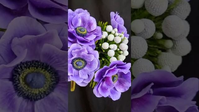 Очередной обзор, Возможные сочетания цветов. С Брунией2 Альстромерией3.С Эустомой.Холодный фарфор смотреть онлайн