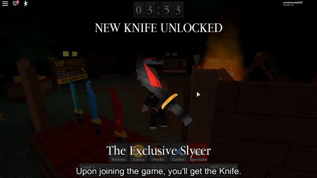 How to get THE EXCLUSIVE SLYCER KNIFE in SURVIVE THE KILLER! (EXCLUSIVE!) [ROBLOX] смотреть онлайн