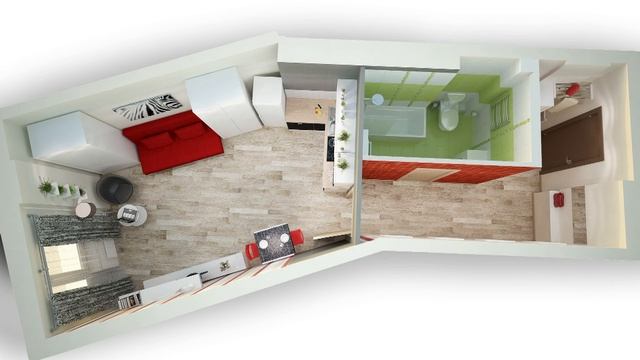 Дизайн-проект 1-комнатной квартиры 37,7 кв. м. смотреть онлайн