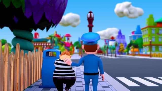 Police Officer Rescues Baby - Police Officer Song - Funny Songs and More Nursery Rhymes & Kids Song смотреть онлайн