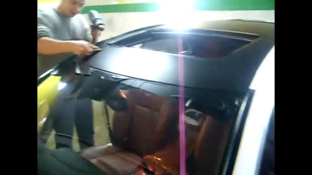 Mercedes CL 600 - чёрная матовая плёнка на крышу смотреть онлайн