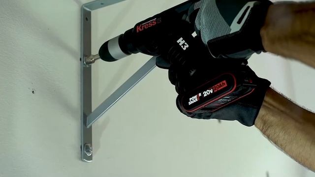 Перфоратор-Дрель аккумуляторный KRESS H3, KU381, 20 В, 2Ач х2 смотреть онлайн