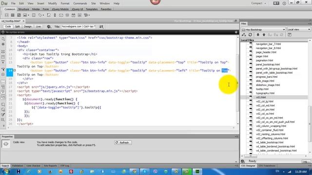 Cách tạo Bootstrap Tooltip смотреть онлайн