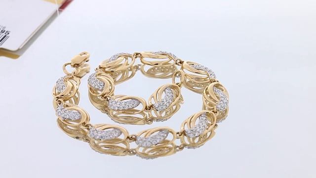 золотой браслет арт. бр084ск смотреть онлайн