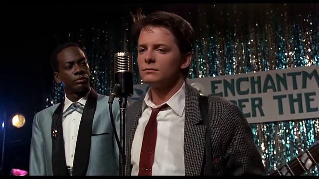 Back to the Future Marty McFly Plays Johnny B Goode and Earth Angel 720P HD смотреть онлайн